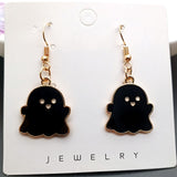 Metal Cute Little Ghost Dangle Earrings for Women Candy-colored Halloween Elf Drop Earrings Colorful Earrings for Girls daiiibabyyy