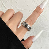 FAMSHIN Retro Punk Butterfly Snake Ring For Men Women Personality Geometry Antique Siver Color Fashion Opening Adjustable Rings daiiibabyyy