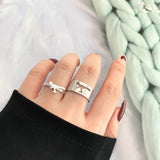Trendy Silver Color Dinosaur Rings For Women Men Lover Couple Rings Set Friendship Engagement Wedding Open Rings 2021 Jewelry daiiibabyyy