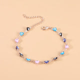 Minar Blue Green Color Crystal Charm Bracelets for Women Gold Color Beaded Chain Double Layered Adjustable Bracelet Accessories daiiibabyyy