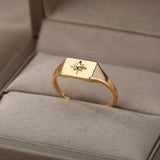 Vintage Opal Rings For Women Stainless Steel Sun Rings Moonstone Ring Two Colors Accessories Jewelry Gift Best Friend Mom Bijoux daiiibabyyy