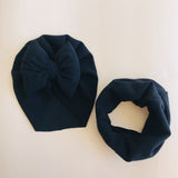 Baby Cotton Hat  Autumn Winter Children's Scarf Hat Sets  Bowknot Ear Baby Girl Boy Warm Beanies daiiibabyyy