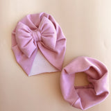 Baby Cotton Hat  Autumn Winter Children's Scarf Hat Sets  Bowknot Ear Baby Girl Boy Warm Beanies daiiibabyyy