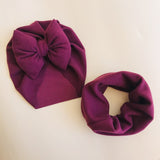 Baby Cotton Hat  Autumn Winter Children's Scarf Hat Sets  Bowknot Ear Baby Girl Boy Warm Beanies daiiibabyyy