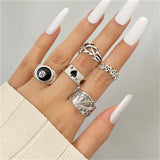 Korean Fashion Butterfly Rings for Women Punk Trendy Vintage Smooth Plum Blossom Chunky Ring Small Daisy Rings Couple Rings daiiibabyyy