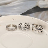 Punk Snake Gothic Silver Color Finger Ring Set 6PCS For Women  Heart Butterfly Wing Angel Wings Cupid Charms Rings Jewelry daiiibabyyy