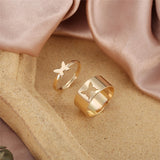 Punk Snake Gothic Silver Color Finger Ring Set 6PCS For Women  Heart Butterfly Wing Angel Wings Cupid Charms Rings Jewelry daiiibabyyy
