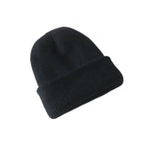 simple Girl Rabbit fur Knitted Hat for Women Winter  Skullies Beanie Warm wool Cap Gorros Female Cap daiiibabyyy