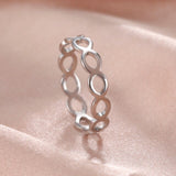 Teamer Women Ring Stainless Steel Heart Pentagram Blade Rings Men Couple Fashion Minimalist Jewelry Accessories Wedding Gifts daiiibabyyy