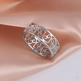 Teamer Women Ring Stainless Steel Heart Pentagram Blade Rings Men Couple Fashion Minimalist Jewelry Accessories Wedding Gifts daiiibabyyy