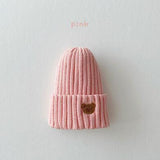 Soft Warm Baby Beanies Knitted Hats For Toddler Children Bear Embroidery Kids Boys Girls Autumn Winter Caps 7 Colors daiiibabyyy