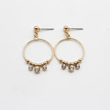 Heart Pendant Earrings Gold Crystal Glass Acrylic Beads Cute Pink Peach Earring Hoop Ear Circle Sweet Ring Beaded Vintage 202135 daiiibabyyy