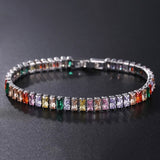 4mm Cubic Zirconia Tennis Bracelet Iced Out Chain Bracelets For Women Men Gold Silver Color Men Bracelet CZ Chain Homme Jewelry daiiibabyyy