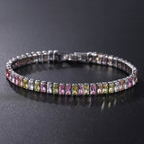 4mm Cubic Zirconia Tennis Bracelet Iced Out Chain Bracelets For Women Men Gold Silver Color Men Bracelet CZ Chain Homme Jewelry daiiibabyyy