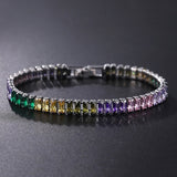 4mm Cubic Zirconia Tennis Bracelet Iced Out Chain Bracelets For Women Men Gold Silver Color Men Bracelet CZ Chain Homme Jewelry daiiibabyyy