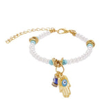 Turkish Lucky Evil Eye Bracelets Blue Evil Eye Bead Bracelet Men Women Handmade Lucky Jewelry Charm Bracelet Female daiiibabyyy