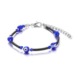 Turkish Lucky Evil Eye Bracelets Blue Evil Eye Bead Bracelet Men Women Handmade Lucky Jewelry Charm Bracelet Female daiiibabyyy