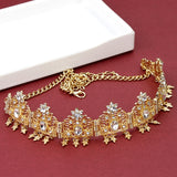 Sunspicems Algeria Jewelry Headband Bride Crown Head Dress Bridal Tiara Princess Queen Diadem Party Wedding Hair Bijoux Gift daiiibabyyy