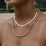 Boho Multilayer Stainless Steel Snake Chain Portrait Engraved Coin Butterfly Pendant Thick Clavicle Necklaces Set Girl Jewelry daiiibabyyy