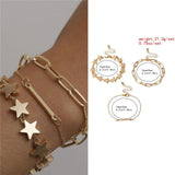 5Pcs/Set Bohemian Punk Cuban Chain Bracelets Set for Women Lock Snake Link Charm Bracelets Bangles Couple Fashion Wrist Jewelry daiiibabyyy