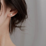 Long Tassel Butterfly Drop Earrings Silver Color  Fashion Hanging Women Earrings Summer Jewelry Girls Party Gift daiiibabyyy
