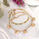 Flatfoosie 3pcs/set Vintage World Map Anklets For Women Gold Silver Color Metal Anklet Bracelet Boho Summer Beach Foot Jewelry daiiibabyyy
