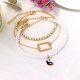 Flatfoosie 3pcs/set Vintage World Map Anklets For Women Gold Silver Color Metal Anklet Bracelet Boho Summer Beach Foot Jewelry daiiibabyyy
