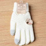 Men Women's Cashmere Knitted Winter Gloves Cashmere Knitted Women Autumn Winter Warm Thick Gloves Touch Screen Skiing Gloves daiiibabyyy