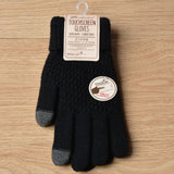 Men Women's Cashmere Knitted Winter Gloves Cashmere Knitted Women Autumn Winter Warm Thick Gloves Touch Screen Skiing Gloves daiiibabyyy