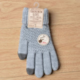 Men Women's Cashmere Knitted Winter Gloves Cashmere Knitted Women Autumn Winter Warm Thick Gloves Touch Screen Skiing Gloves daiiibabyyy
