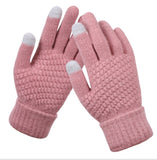 Men Women's Cashmere Knitted Winter Gloves Cashmere Knitted Women Autumn Winter Warm Thick Gloves Touch Screen Skiing Gloves daiiibabyyy