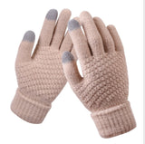 Men Women's Cashmere Knitted Winter Gloves Cashmere Knitted Women Autumn Winter Warm Thick Gloves Touch Screen Skiing Gloves daiiibabyyy