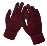 Men Women's Cashmere Knitted Winter Gloves Cashmere Knitted Women Autumn Winter Warm Thick Gloves Touch Screen Skiing Gloves daiiibabyyy
