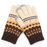 Men Women's Cashmere Knitted Winter Gloves Cashmere Knitted Women Autumn Winter Warm Thick Gloves Touch Screen Skiing Gloves daiiibabyyy