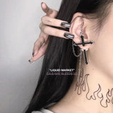 Fashion Earring For Women Cross Drop Earrings Puck Rock Vintage Crystal Ear Cuff Girls Jewerly Cool Butterfly Bohemia 2021Trend daiiibabyyy