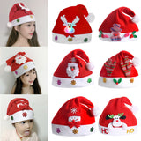 Merry Christmas Hat Light Up LED New Year Navidad  Cap Snowman ElK Santa Claus Hats For Kids Children Adult Xmas Gift Decoration daiiibabyyy