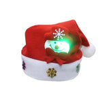 Merry Christmas Hat Light Up LED New Year Navidad  Cap Snowman ElK Santa Claus Hats For Kids Children Adult Xmas Gift Decoration daiiibabyyy