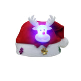 Merry Christmas Hat Light Up LED New Year Navidad  Cap Snowman ElK Santa Claus Hats For Kids Children Adult Xmas Gift Decoration daiiibabyyy