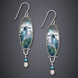 Vintage Indian Tribal Green Resin Dangle Earrings Bohemian Big Long Hollow Drop  For Women  Hippie Jewelry O5E680 daiiibabyyy