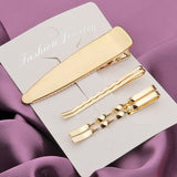 3Pcs/Set Pearl Hair Clip Hairband Comb Minimalist Bobby Pin Gold Color Barrette Hairpin Headdress Accessories daiiibabyyy
