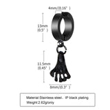 Vnox Punk Clip Earrings for Men Women, Black Stainless Steel Ear Accessory, Gothic Rock Hiphop Hoop Circle Earring 1 Piece daiiibabyyy