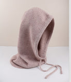 Sparsil Unisex Knitted Cashmere Hooded Neck Collar Cap Head Drawstring Thick Beanie Men&Women Solid Color Adjustable Elastic Hat daiiibabyyy