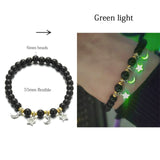 Natural Stone Bracelet Yoga Healing Luminous Glow In The Dark Bracelet Lotus Charm Beads Bracelet for Men Women Prayer Buddhism daiiibabyyy