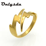 Gold Rings 2021 Trend Korean Lover Massive Lightning Anel For Man Women Jewelry Couple&Wedding Gift to girlfriend daiiibabyyy