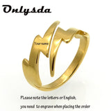 Gold Rings 2021 Trend Korean Lover Massive Lightning Anel For Man Women Jewelry Couple&Wedding Gift to girlfriend daiiibabyyy