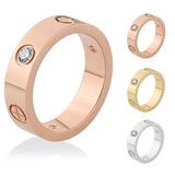 Cross Screw Rings For Women Accessories Stainless Steel Men Jewelry Couple Engagement Gold Luxury Crystal Love Wedding Ring daiiibabyyy