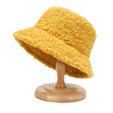 2021 Unisex Harajuku Bucket Hat Graffiti Solid Women Men Fishing Fisherman Hat Autumn Winter Lamb Wool Outdoor Warm Panama Cap daiiibabyyy