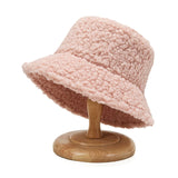 2021 Unisex Harajuku Bucket Hat Graffiti Solid Women Men Fishing Fisherman Hat Autumn Winter Lamb Wool Outdoor Warm Panama Cap daiiibabyyy