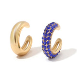 2021 New Fashion Pearl Ear Cuff Bohemia Stackable C Shaped CZ Rhinestone Small Earcuffs Clip Earrings for Women Wedding Jewelry daiiibabyyy