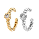 2021 New Fashion Pearl Ear Cuff Bohemia Stackable C Shaped CZ Rhinestone Small Earcuffs Clip Earrings for Women Wedding Jewelry daiiibabyyy